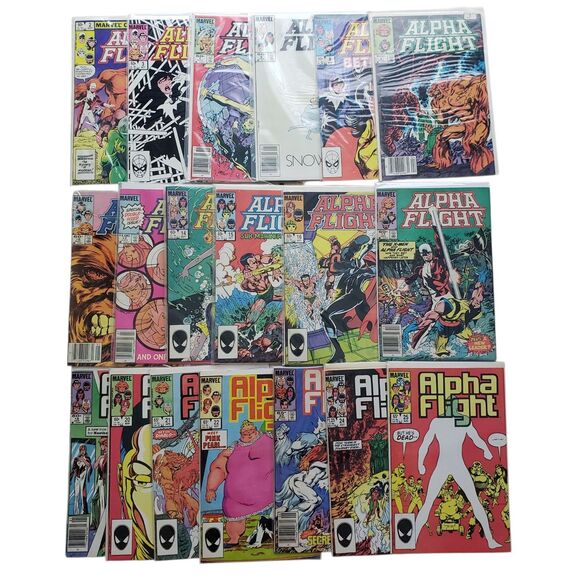 Marvel Other - Alpha Flight Comic Book Lot 83 Issues Marvel Comics Vintage